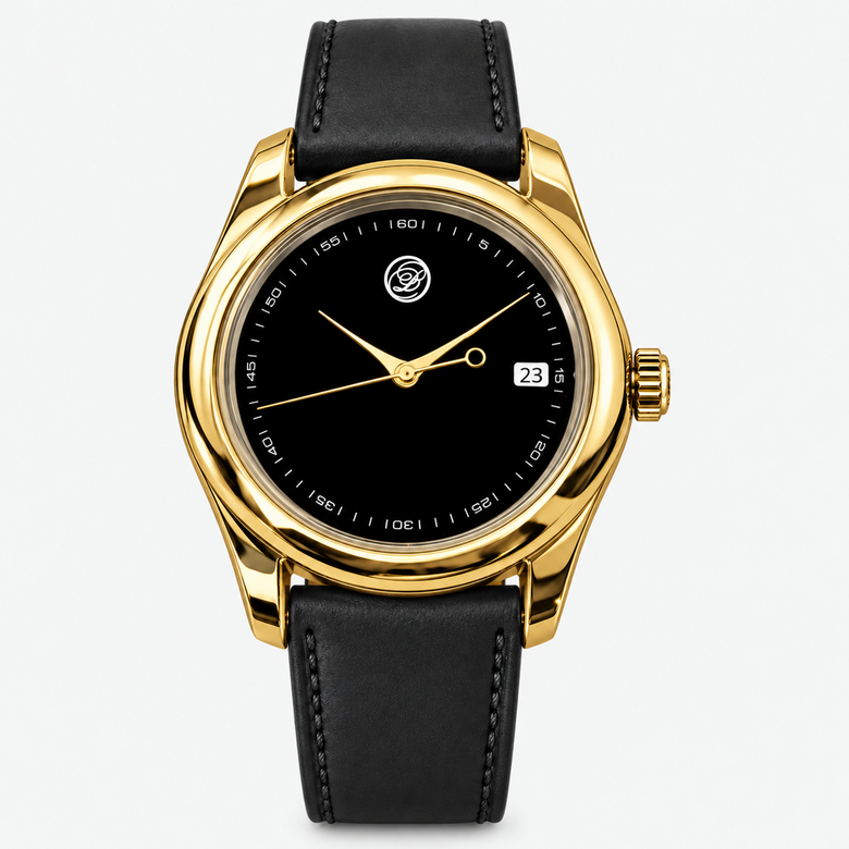 AVVIO — Gold Tone / Black Leather