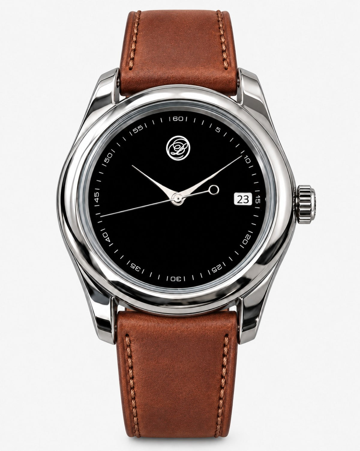 AVVIO — Steel / Brown Leather