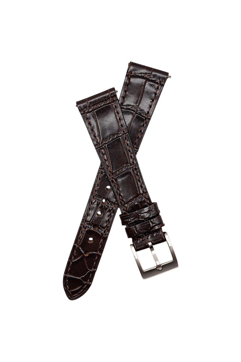 CROCODILE-PATTERN LEATHER STRAP