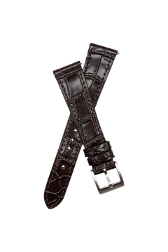 CROCODILE-PATTERN LEATHER STRAP